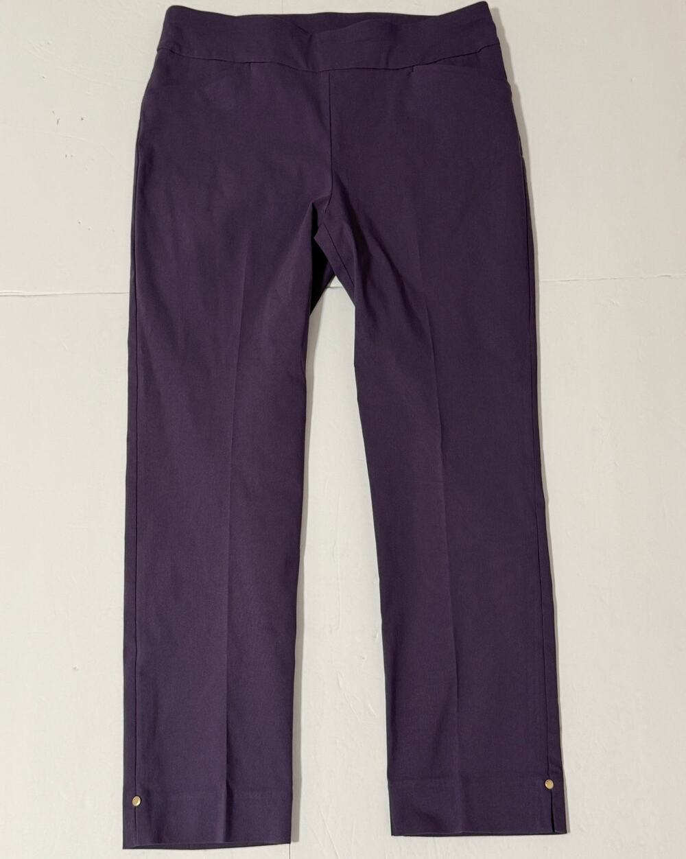 Chico's Perfect Stretch Pull-On Ankle Pants, Purple, Size 1.5